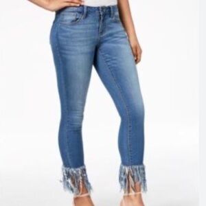 Forever 21 Fringed Bottom Jeans